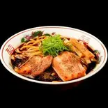 生麺 ブラック中華そば(塩つけ麺 灯花 四谷本店)