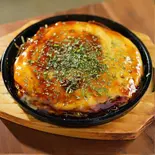 としのや焼きスペシャル生イカ/生エビ/しそ/イカ天/チーズ/豚バラ（府中焼きとしのや 広島駅前店）