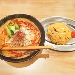 白胡麻担々麺と半チャーハンセット（麺や舞心(まいこ) 上新庄店）