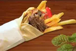 フライドポテトビーフ＆チキンケバブラップ fries pateto beef ＆ chicken kebab wrap（EFLIF KEBAB 白楽店）