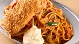 カニクリーム＆ナポリタン Crab Creamy Croquette＆Napolitan（スパゲティの店『神田ナポリタン』 札幌東店）