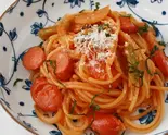 ガーリックナポリタン/Garlic Neapolitan Pasta（アジアンキッチン＆バル 月のあかり）