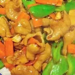 尖椒肥腸【豚モツとピーマンの炒 め】(みかね中華食堂)
