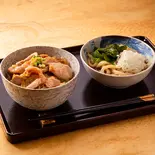 生姜焼き丼・うどん定食（鍋の専門店 左舞璃菜 鳳）