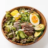 季節野菜のハンバーグボウル 〜旬の季節野菜と三つ葉のせ〜(Delish Lunch)