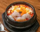 エビチーズ_純豆腐チゲ(ご飯・おかず3品付き)（韓国料理 ホンデポチャ 武蔵小杉店）
