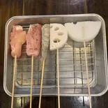 串カツ5本盛りA(鶏、豚、えび、玉ねぎ、れんこん)(大阪 満マル 大宮東口店)
