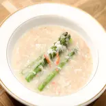 アスパラの蟹肉あんかけ(チャイナレストランハイマーレ)