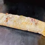 名物！イカ焼き（お好み焼き イカ焼き 油かすそば飯 おでん 奄美堂）