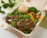 特製ジンジャーソース 牛100%ハンバーグ Ginger sauce Hamburger（ヘルシー＆グリル マドズ 神田淡路町店）