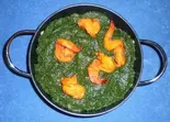 サグプラウンsaag prawn curry(本格北インド料理 パリカール)