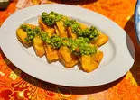 刻んだたっぷりパクチーとごま油香るタレの ♪パクチー餃子♪（タイフードレストランRUFUS 大宮駅東口）