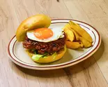 てりたまチキンバーガー (ポテト付き) Teriyaki Egg Chicken Burger (With French Fries)(グルメチキンバーガー専門店 Chick-Tok 高円寺 Chick-Tok Koenji)