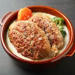 Wクラムチャウダーdeバーグ（絶品スープで味わうハンバーグの店「スープdeバーグ」）
