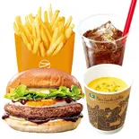 【ディナーセット】絶品月見バーガー ZEPPIN (Ultimate) Tsukimi Beef Burger with Egg Dinner Set(ゼッテリア ZETTERIA アリコベール上尾店)