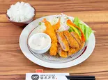 エビフライ&豚ロースかつ膳(醤屋万吉のうどん)