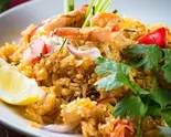 R5トムヤムチャーハン/Shrimp and Thai Herbs Fried Rice Tasted TOMYAM/ข้าวผัดต้มยำ（タイ・アヨタヤ 立川本店）