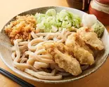 かしわ天吉田のうどん(冷やし) Yoshida Udon Noodles with Chicken Tempura (Chilled)（自家製麺 うどん 五葵(ITSUKI)）