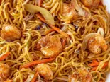 エビ焼きそば Shrimp chaumin（ゴクルインドレストラン福大前Gokul Indianrestaurant）