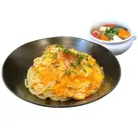 名物ふわとろ卵のぺぺたまセット(大盛り無料)（湊川イタリアン ソラレ）