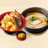 【満腹久セット】かけうどん・月見天丼（久兵衛屋 みずほ台店）
