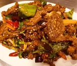 ラム肉のクミン炒め(孜然羊肉)(中華料理 宮)
