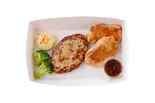 ガーリックチキン＆ハンバーグS（びっくりドンキー 箱崎店）