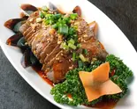 皮蛋と牛肉の和え物(老醋皮蛋浸牛肉)（逸品火鍋 四季海岸）