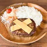 チーズバーグライス Hamburg steak with cheese & rice(サンバカレー)
