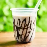 黒胡麻(くろごま)バナナジュース Black sesame banana juice（【濃厚グリークヨーグルト＆アサイーボウル】空桜(そら)の家 [Greek Yogurt ＆ Acai bowl] Sora's House）