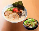 【お得10%OFF 】白 博多豚骨ラーメン+ネギチャーシュー丼セット（博多ラーメン 一心堂）