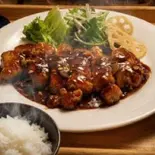 がぶトンテキ200g定食（ふぐと鉄板焼き ガブ飲み食堂）