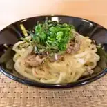 和風うどんパスタ(ガーリックオイルだし)（めん処 幸喜心）
