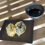 かぼちゃ天(2個) Pumpkin Tempura (2 Pieces)（かすうどん専門店かすの極み）