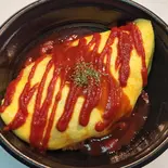 オムライス丼(ケチャップライス) Omurice (Japanese style omelette rice, tomato ketchup rice)（丼デリ成増店）