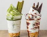 ブラウニーパフェ(チョコブラウニー・抹茶ブラウニー)（アイスるんです JR西宮店）