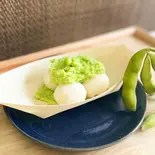 農家の枝豆！ずんだ餅1舟8粒入♪（つきたて餅雅や）