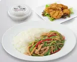 青椒豚肉絲飯セット（上海イーエックス 葛西店）