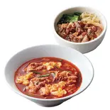 ユッケジャンスープとミニカルビ丼セット（焼きたてのかるび千葉弁天店）
