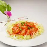 車エビチリソース Prawns in Chili Sauce（中華料理 華景園）