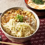 女性に人気のとろ～り濃厚チーズかつ丼と選べるミニ讃岐うどんセット（丼ぶりとうどん つるや 東葛西店）
