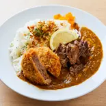 【自家製】俺の牛タンメンチカレー [Homemade] My beef Ground Meat Cutlet curry（俺の牛タンカレー食ってみな。神戸楠店）