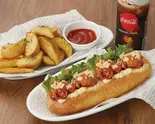 ヤンニョムチキンドッグセット(ポテト・ドリンク付)(韓国クリスピーチキン&HOTドッグ チキンモッコパ 巣鴨北口駅前店)