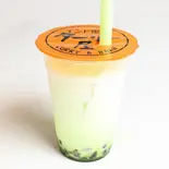 【6】抹茶ラッシータピオカ Mサイズ Green Tea Lassi Tapioca（HATTI KEBAB(ハッティ ケバブ) 大阪駅前第三ビル店）