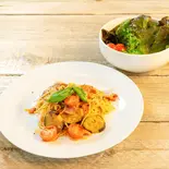 なすベーコンのトマトソースパスタセット（akicafe）