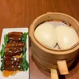 豚の角煮蒸しパン3個添え（中華料理 点心楼台北博多駅南店）