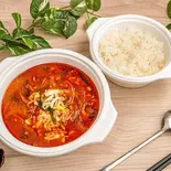 ユッケジャンスープ≪ライス付き≫（にんにく鍋やのコムタンスープ食堂）