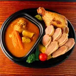 炙り鴨チャーシュー×ジャンボチキンレッグカレー（【北海道×肉×カレー】ななつぼし 南浦和店）
