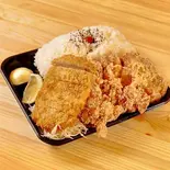 1キロからあげ＆とんかつ弁当（デカ盛り弁当はるき【唐揚げ弁当屋】 池袋3丁目店）
