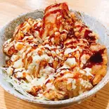 鶏天・豚天合い盛り丼(てりたま)【照り焼き・タルタル】 ご飯大盛り無料！（大分 とり天 豚天 天洋軒）